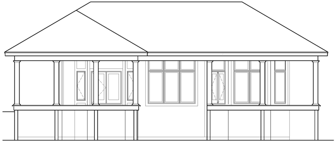 Rear Elevation Plan: 21-830