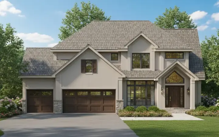 Traditional house plans 21-833 - front exterior, 2,605 sq ft, 4 bed, 3 bath house plans | Monster House Plans