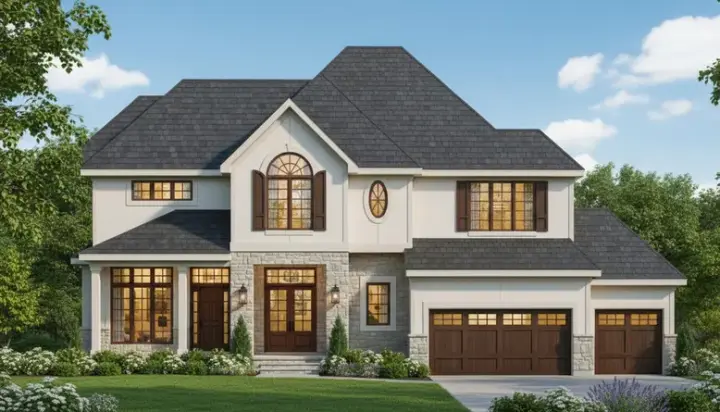 Traditional house plans 21-843 - front exterior, 3,114 sq ft, 4 bed, 3 bath house plans | Monster House Plans