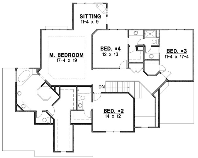 Upper/Second Floor Plan: 21-844