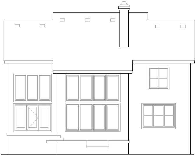 Rear Elevation Plan: 21-845