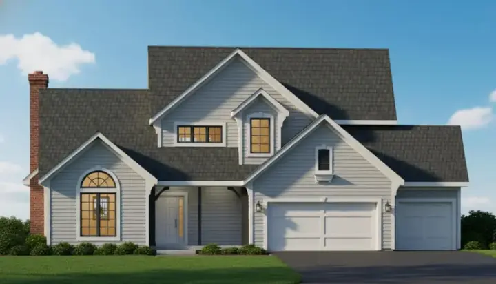 Traditional house plans 21-846 - front exterior, 2,362 sq ft, 4 bed, 2 bath house plans | Monster House Plans
