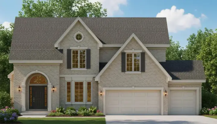Traditional house plans 21-851 - front exterior, 2,713 sq ft, 4 bed, 3 bath house plans | Monster House Plans