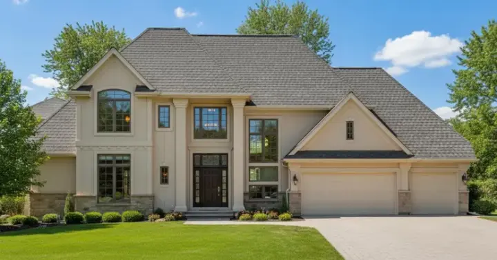 Traditional house plans 21-854 - front exterior, 4,869 sq ft, 5 bed, 5 bath house plans | Monster House Plans