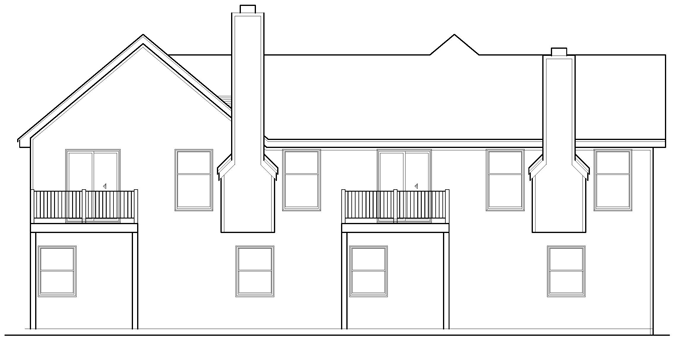 Rear Elevation Plan: 21-869