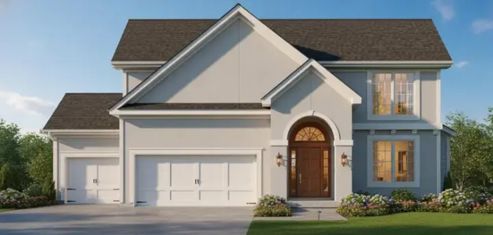 European house plans 21-871 - front exterior, 2,338 sq ft, 4 bed, 3 bath house plans | Monster House Plans