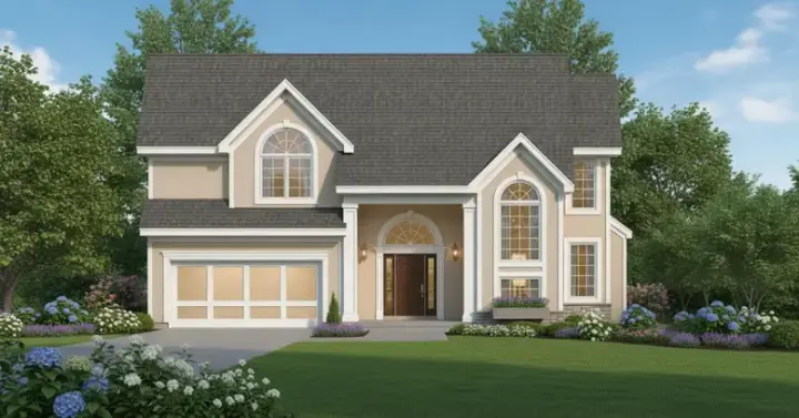 European house plans 21-874 - front exterior, 2,230 sq ft, 3 bed, 2 bath house plans | Monster House Plans