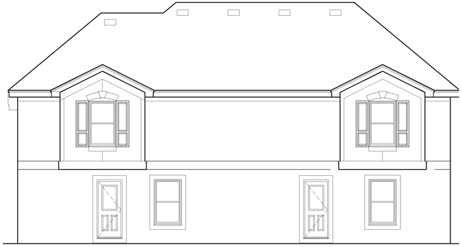 Rear Elevation Plan: 21-875