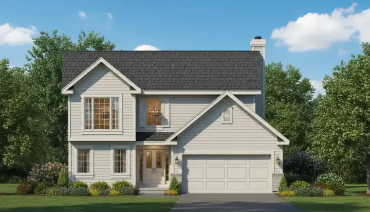 Traditional house plans 21-879 - front exterior, 1,559 sq ft, 3 bed, 2 bath house plans | Monster House Plans