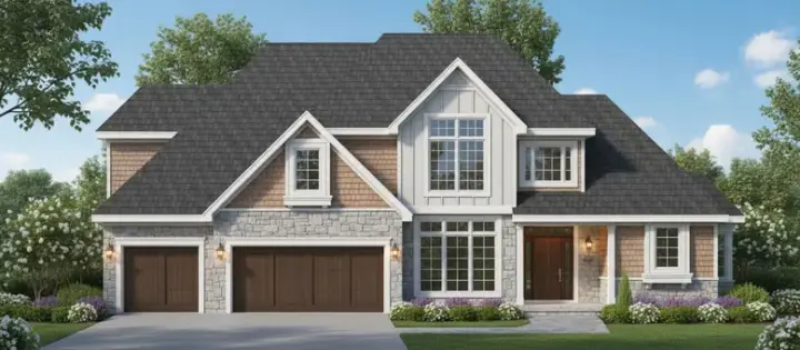Traditional house plans 21-886 - front exterior, 2,932 sq ft, 4 bed, 3 bath house plans | Monster House Plans