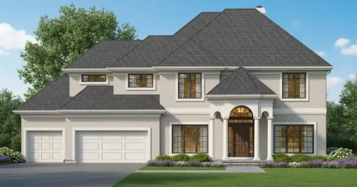 Mediterranean house plans 21-889 - front exterior, 3,110 sq ft, 4 bed, 3 bath house plans | Monster House Plans