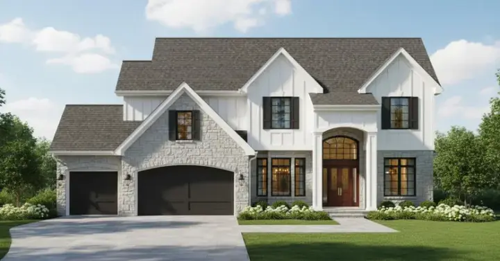 Traditional house plans 21-904 - front exterior, 2,939 sq ft, 4 bed, 3 bath house plans | Monster House Plans