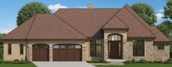 Traditional house plans 21-907 - front exterior, 4,212 sq ft, 3 bed, 3 bath house plans | Monster House Plans