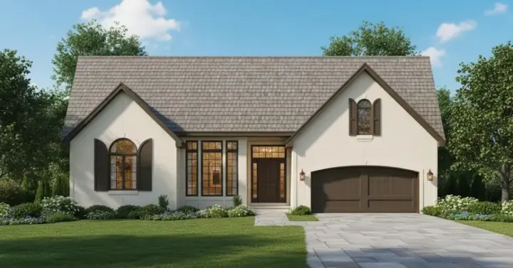 Traditional house plans 21-912 - front exterior, 2,716 sq ft, 4 bed, 3 bath house plans | Monster House Plans