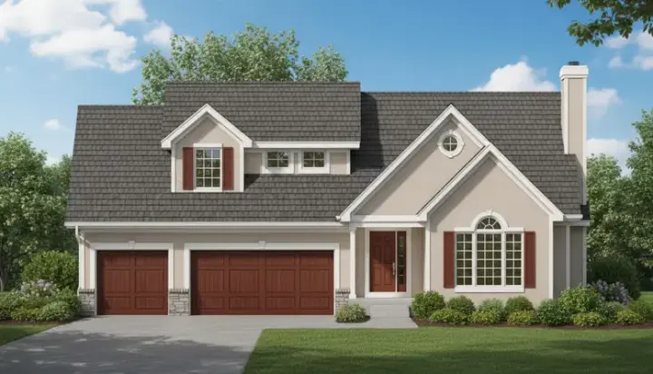 Traditional house plans 21-918 - front exterior, 1,595 sq ft, 3 bed, 2 bath house plans | Monster House Plans