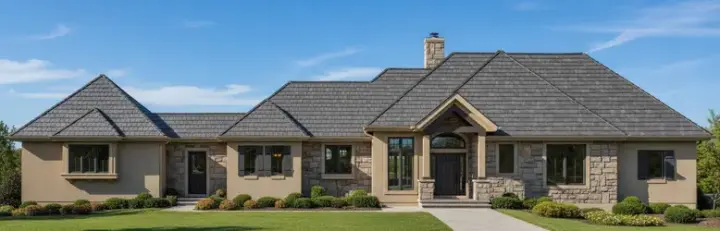 Traditional house plans 21-922 - front exterior, 4,335 sq ft, 5 bed, 4 bath house plans | Monster House Plans