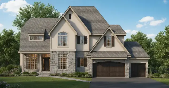 Traditional house plans 21-930 - front exterior, 3,129 sq ft, 4 bed, 3 bath house plans | Monster House Plans