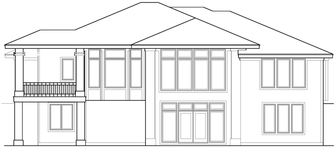 Rear Elevation Plan: 21-970