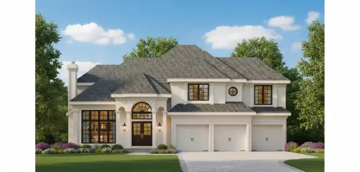 Traditional house plans 21-986 - front exterior, 3,050 sq ft, 4 bed, 3 bath house plans | Monster House Plans