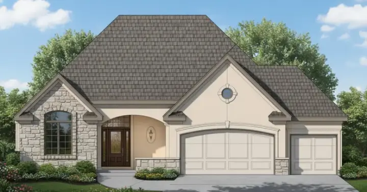 Traditional house plans 21-990 - front exterior, 3,147 sq ft, 4 bed, 3 bath house plans | Monster House Plans