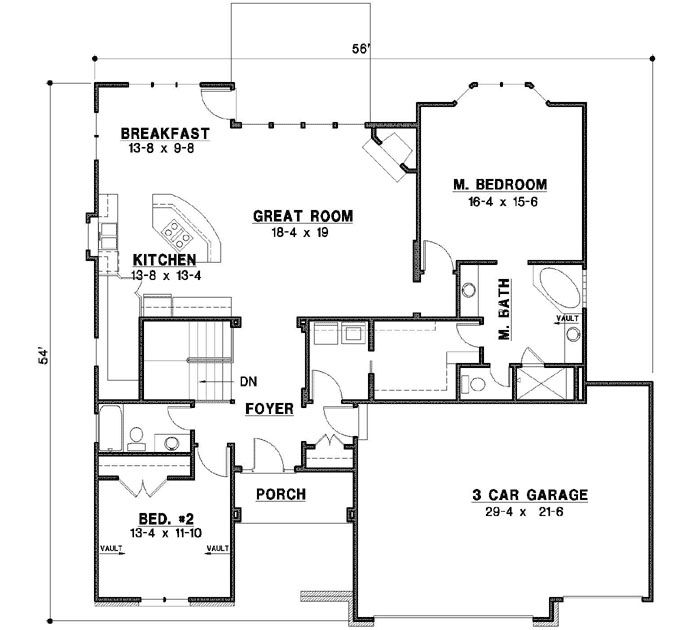 Main Floor Plan: 21-990