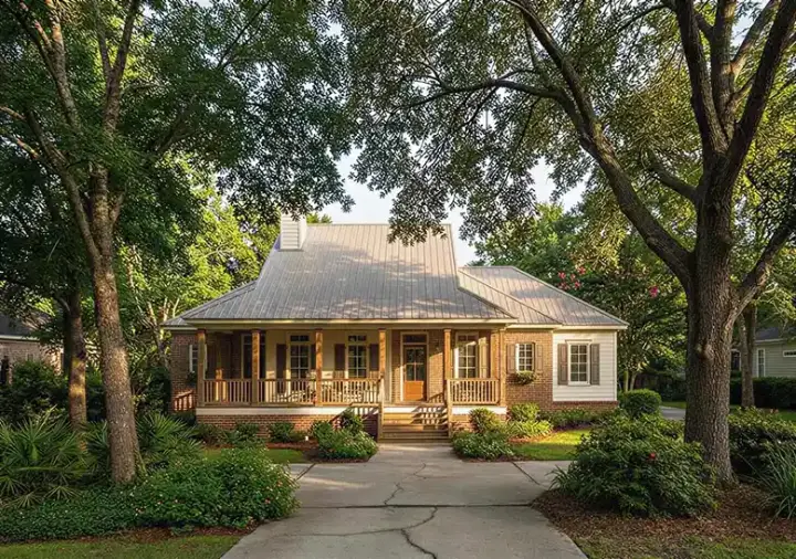 Country house plans 22-124 - front exterior, 1,595 sq ft, 3 bed, 2 bath house plans | Monster House Plans