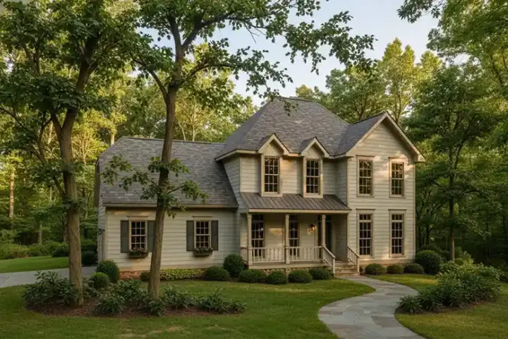 Country house plans 22-132 - front exterior, 1,701 sq ft, 3 bed, 2 bath house plans | Monster House Plans