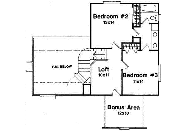 Upper/Second Floor Plan: 22-136