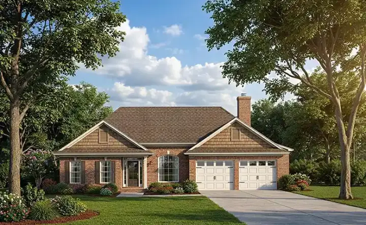 Country house plans 22-144 - front exterior, 1,842 sq ft, 3 bed, 2 bath house plans | Monster House Plans