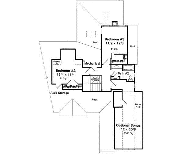 Upper/Second Floor Plan: 22-156