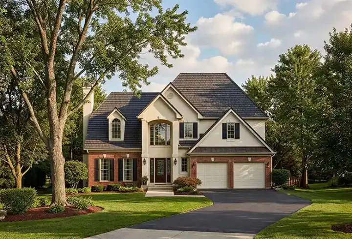 European house plans 22-157 - front exterior, 2,008 sq ft, 4 bed, 2 bath house plans | Monster House Plans