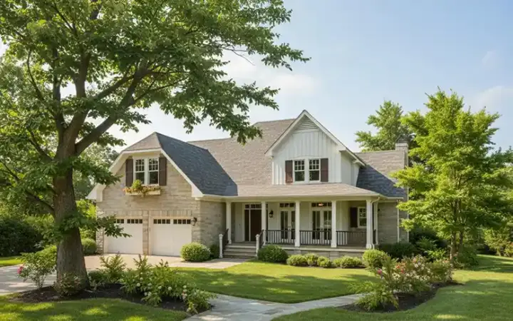Country house plans 22-174 - front exterior, 2,659 sq ft, 4 bed, 3 bath house plans | Monster House Plans