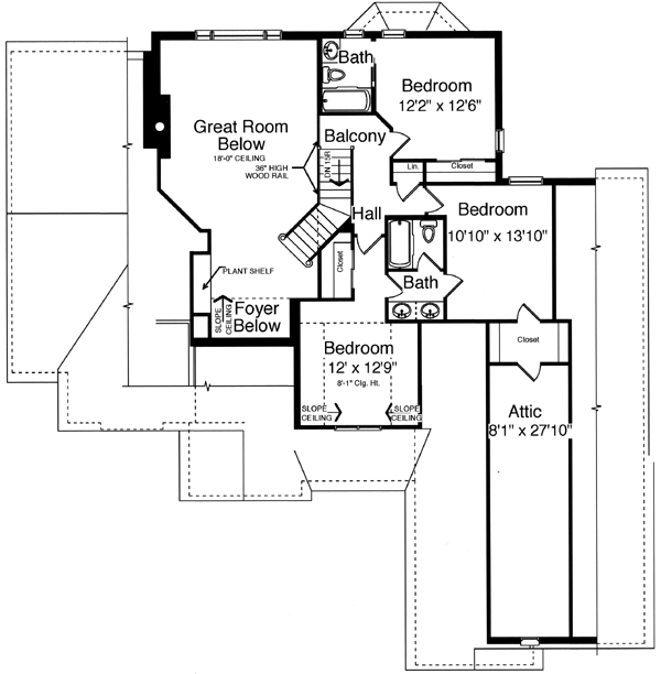 Upper/Second Floor Plan: 23-105