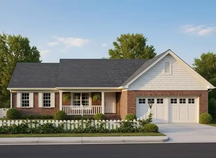 Traditional house plans 23-106 - front exterior, 1,426 sq ft, 3 bed, 2 bath house plans | Monster House Plans