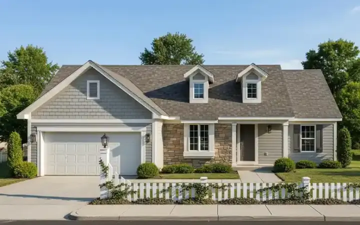 Traditional house plans 23-108 - front exterior, 1,442 sq ft, 3 bed, 2 bath house plans | Monster House Plans