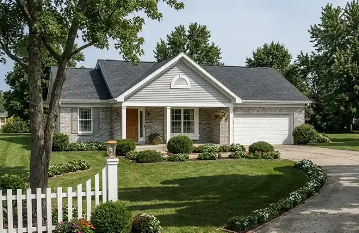 Traditional house plans 23-111 - front exterior, 1,488 sq ft, 3 bed, 2 bath house plans | Monster House Plans