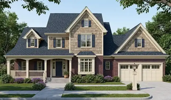 Southern house plans 23-124 - front exterior, 3,120 sq ft, 4 bed, 2 bath house plans | Monster House Plans