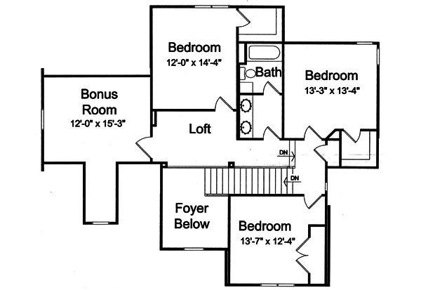 Upper/Second Floor Plan: 23-124