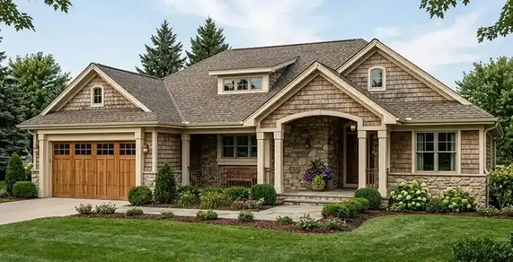 Traditional house plans 23-139 - front exterior, 1,651 sq ft, 3 bed, 2 bath house plans | Monster House Plans
