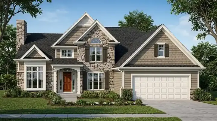 Traditional house plans 23-153 - front exterior, 1,727 sq ft, 3 bed, 2 bath house plans | Monster House Plans