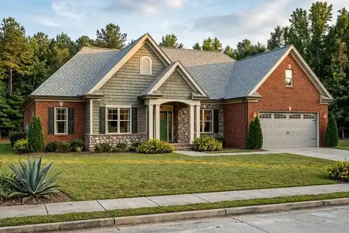 Traditional house plans 23-214 - front exterior, 1,979 sq ft, 3 bed, 2 bath house plans | Monster House Plans
