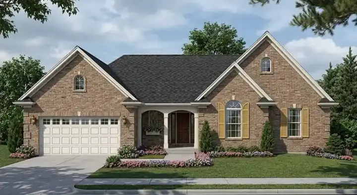 Traditional house plans 23-228 - front exterior, 2,078 sq ft, 3 bed, 2 bath house plans | Monster House Plans