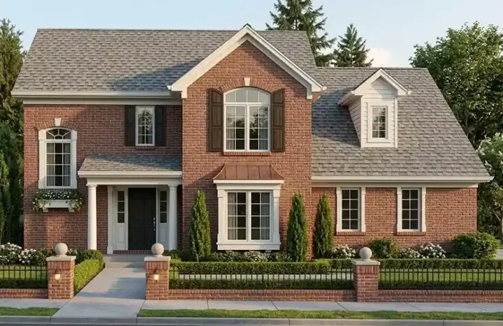 Traditional house plans 23-230 - front exterior, 2,085 sq ft, 4 bed, 2 bath house plans | Monster House Plans