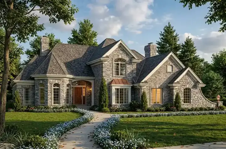 Traditional house plans 23-274 - front exterior, 2,403 sq ft, 4 bed, 3 bath house plans | Monster House Plans