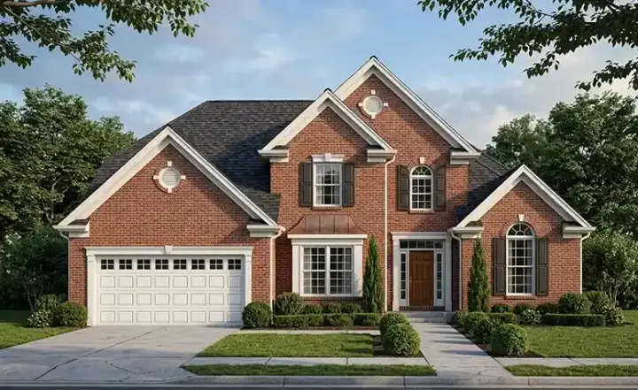 Traditional house plans 23-311 - front exterior, 2,679 sq ft, 4 bed, 3 bath house plans | Monster House Plans