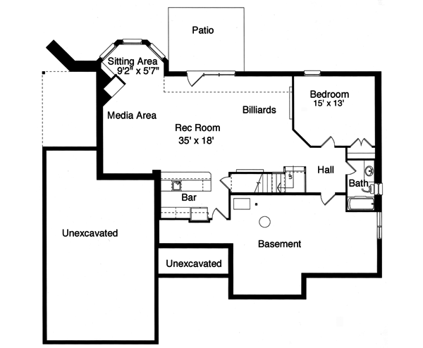 Lower Floor Plan: 23-335
