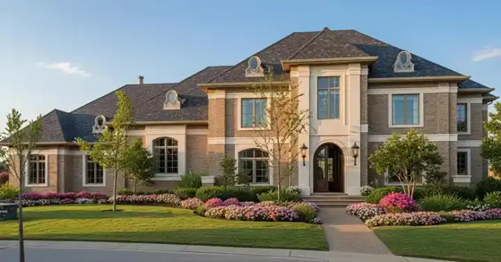 European house plans 23-404 - front exterior, 8,088 sq ft, 4 bed, 4 bath house plans | Monster House Plans