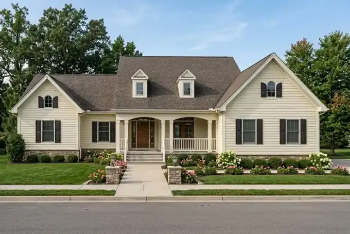 Country house plans 23-406 - front exterior, 1,994 sq ft, 3 bed, 2 bath house plans | Monster House Plans