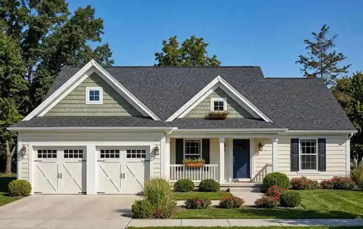 Country house plans 23-412 - front exterior, 1,321 sq ft, 3 bed, 2 bath house plans | Monster House Plans