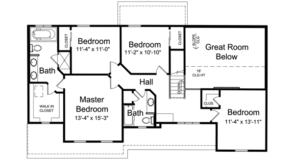 Upper/Second Floor Plan: 23-417